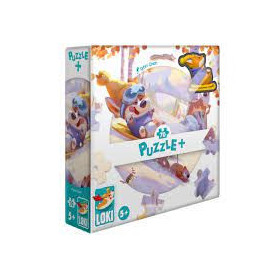 Jeu de société Puzzle+ : LOKI fait de la luge (70 Pcs)